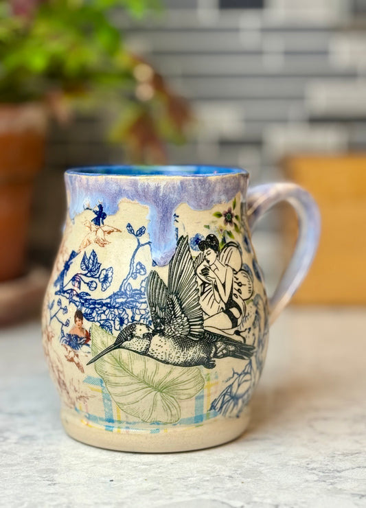 Lady Hummingbird Quilt Mug