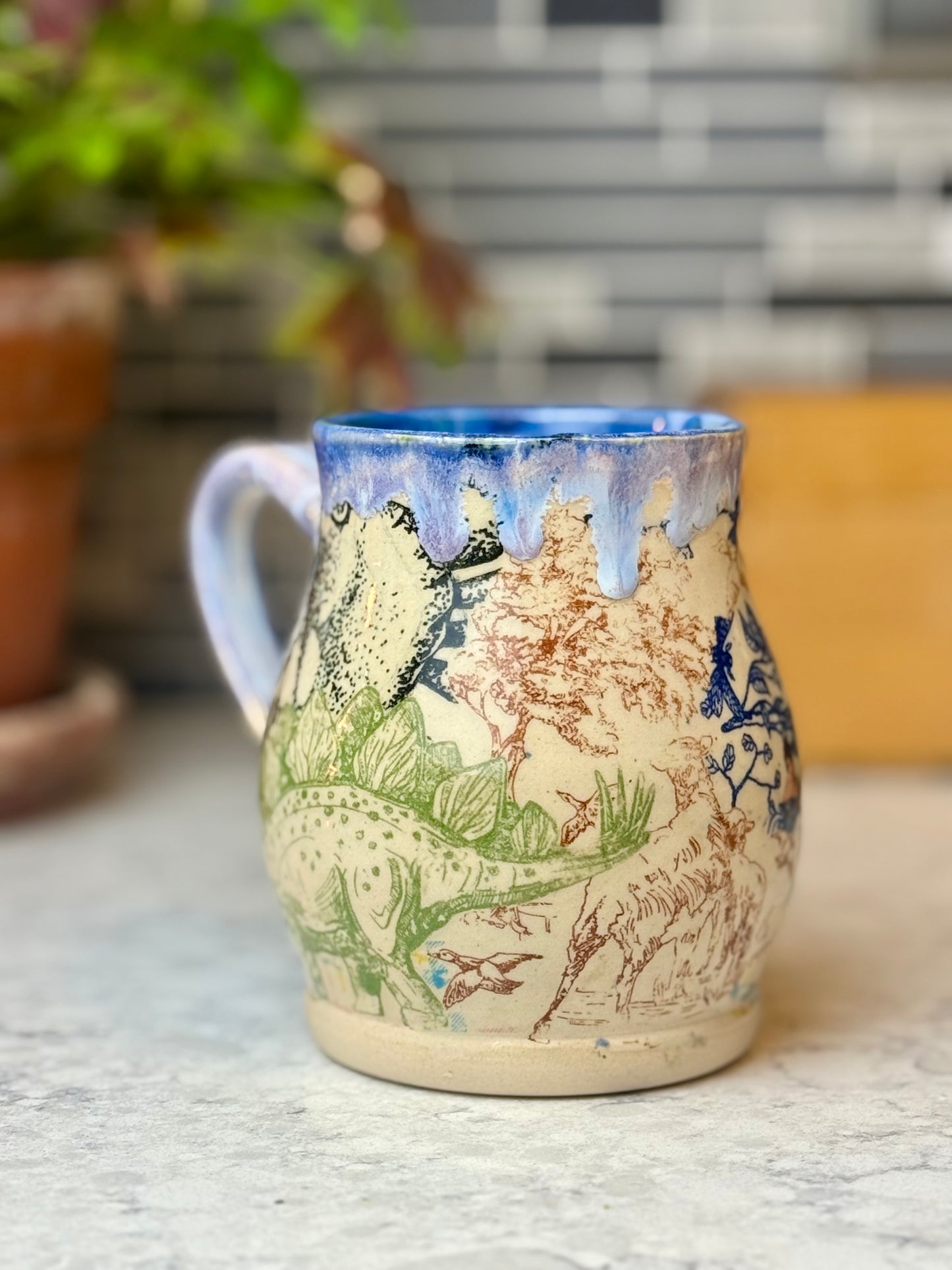 Lady Hummingbird Quilt Mug