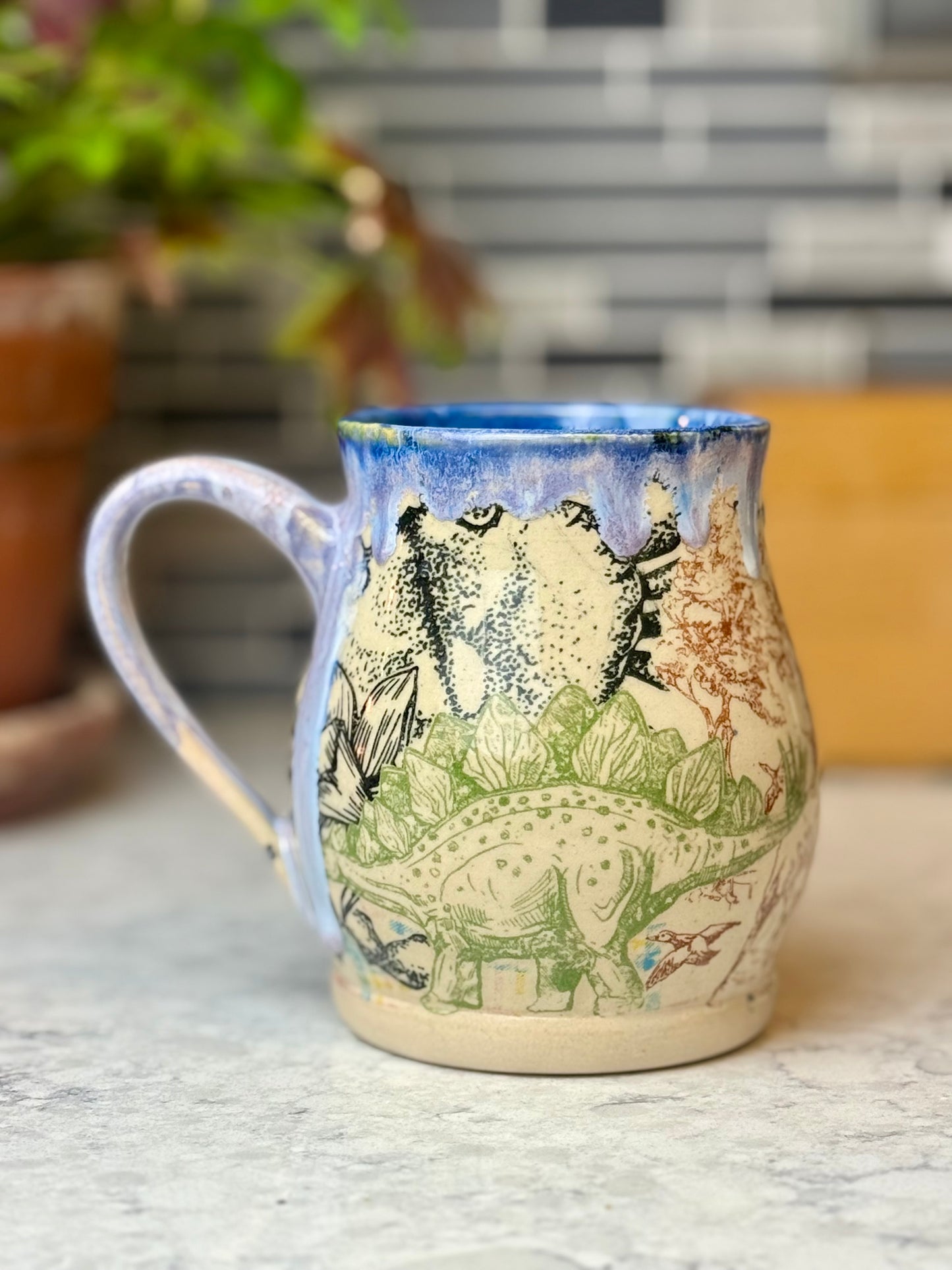 Lady Hummingbird Quilt Mug